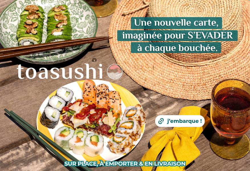 Nouvelle carte Toasushi 2026 : sushis, pokés bowls, chirashi