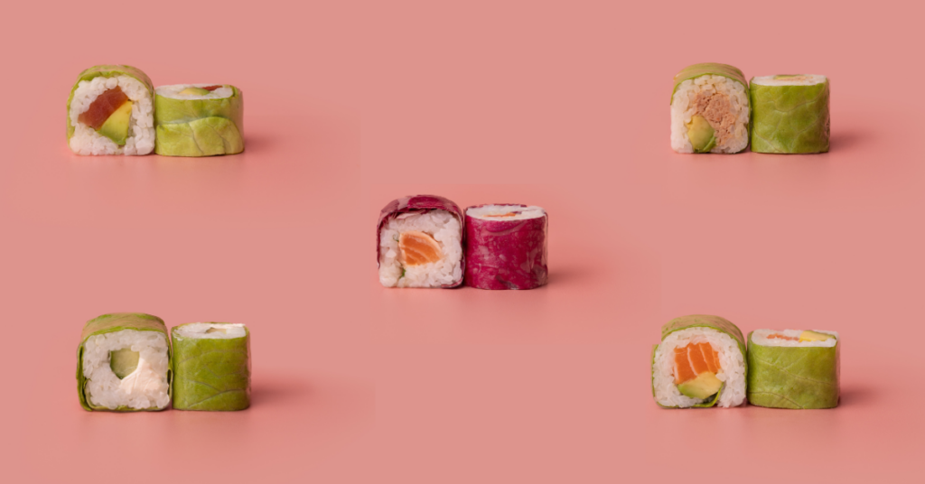 Spring rolls sushi