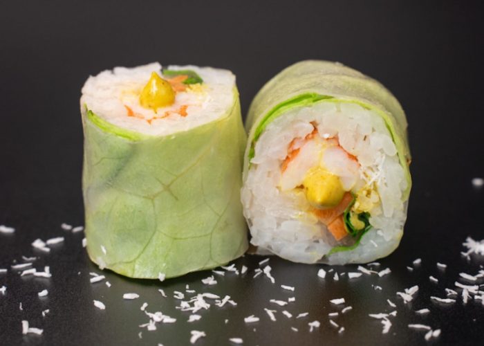 sushi roll spring crevette emporter livraison