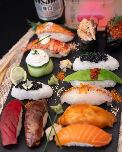 sushi nigiri poisson veggie livraison emporter